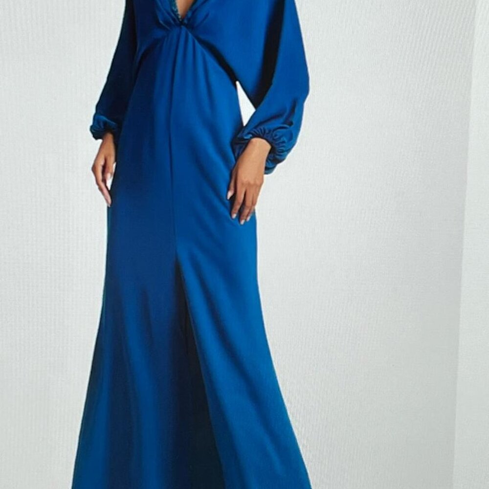 Sachin + Babi Gabby Gown Teal with Beading size 10